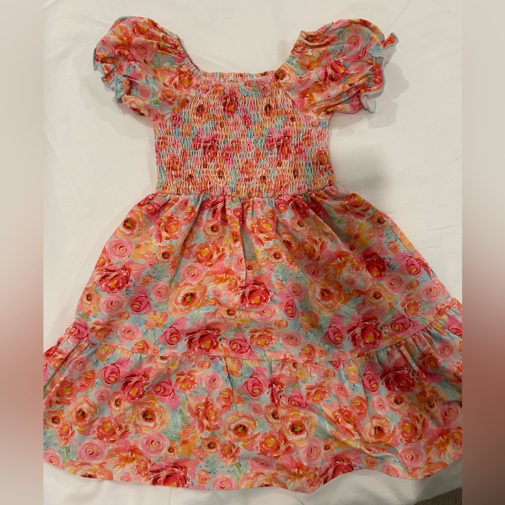 Cheeky Plum Multicolor Floral Kids Dress